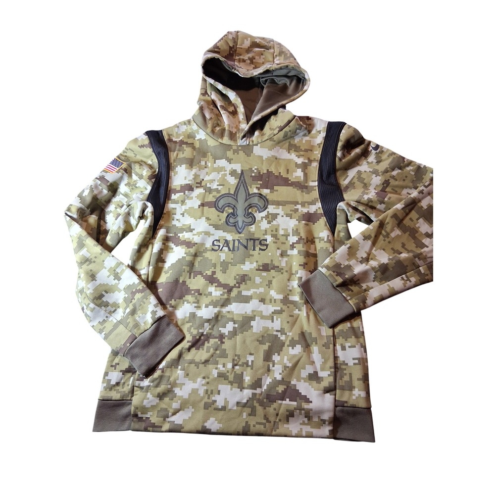 Nike NFL New Orleans Saints Salute to Service Camo Hoodie Kids XL 18/20